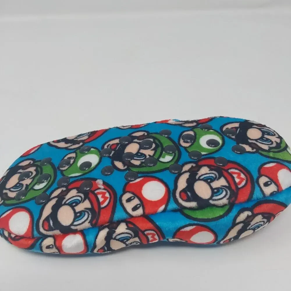 Nintendo Super Mario Luigi Plush Sherpa Slippers Kids Blue Cozy House Shoes 8-13